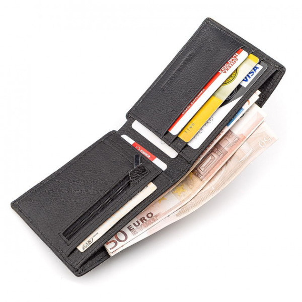 Кошелек мужской из натуральной кожи ST Leather (ST-1) 98297 Черный