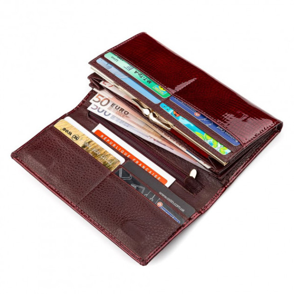 Кошелек женский из натуральной кожи ST Leather (S6001A) 98256 Бордовый