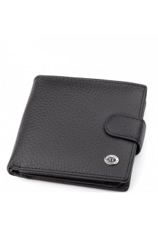 Мужской кожаный кошелек ST Leather (ST153) 98377 Черный