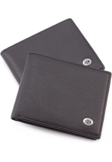 Мужской кожаный кошелек ST Leather (ST160) 98396 Черный