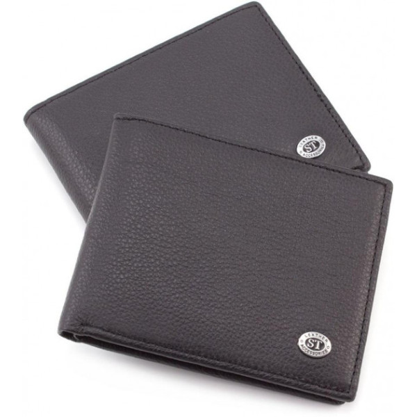 Мужской кожаный кошелек ST Leather (ST160) 98396 Черный