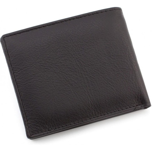 Чоловічий гаманець з натуралной шкіри ST Leather (ST-4) 98452 Чорний