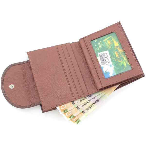 Стильный кошелек из кожи для девушек Marco Coverna MC-2036-6 (JZ6643) розовый (пудра)