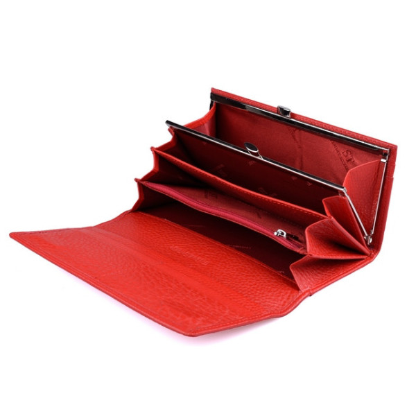 Женский кожаный кошелек на магнитах ST Leather (ST150-1) 98363 Красный