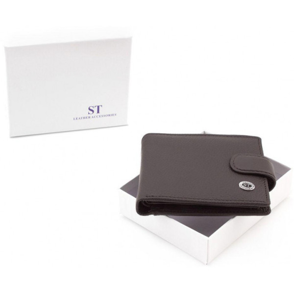 Мужской кожаный кошелек ST Leather (ST114) 98322 Коричневый