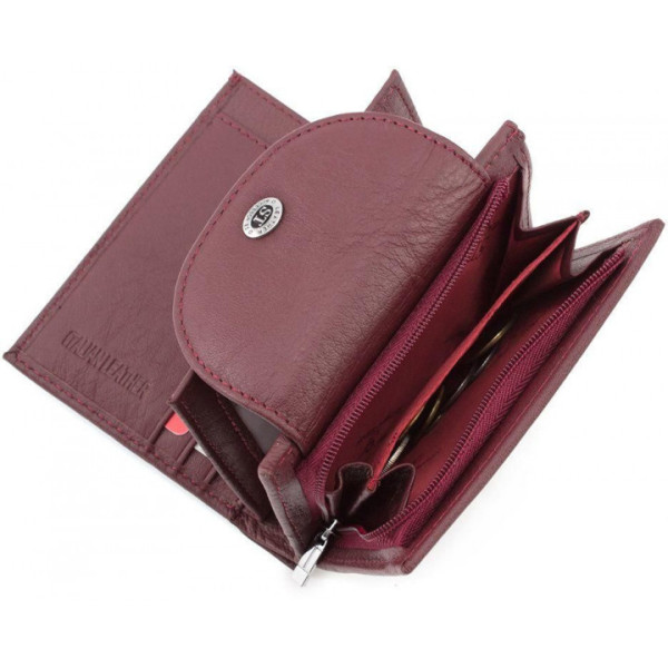 Женский кожаный кошелек ST Leather (ST410) 98479 Бордовый