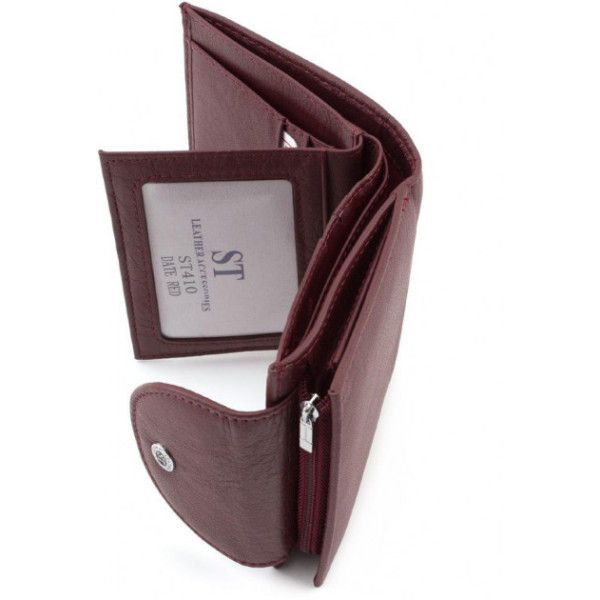 Женский кожаный кошелек ST Leather (ST410) 98479 Бордовый