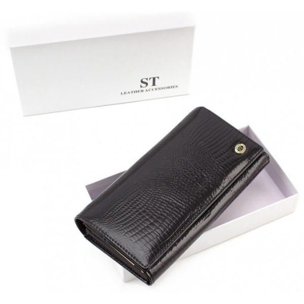 Женский кошелек из натуральной кожи ST Leather (S1001A) 98191 Черный