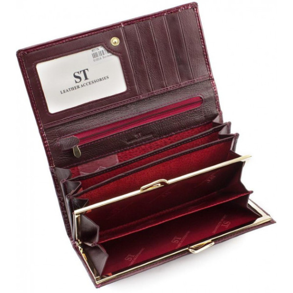 Женский кошелек кожаный ST Leather (S1001A) 98187 Бордовый