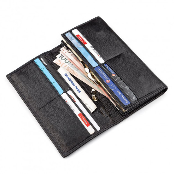 Кошелек женский из натуралной кожи Boston (S6001B) 98263 Черный
