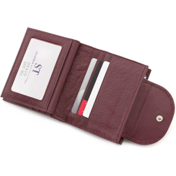 Женский кожаный кошелек ST Leather (ST410) 98479 Бордовый