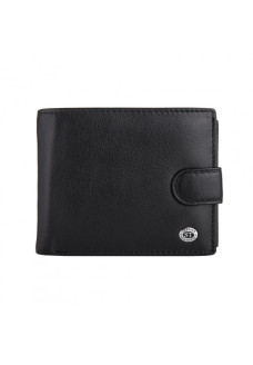 Мужской кожаный кошелек ST Leather (ST141) 98343 Черный