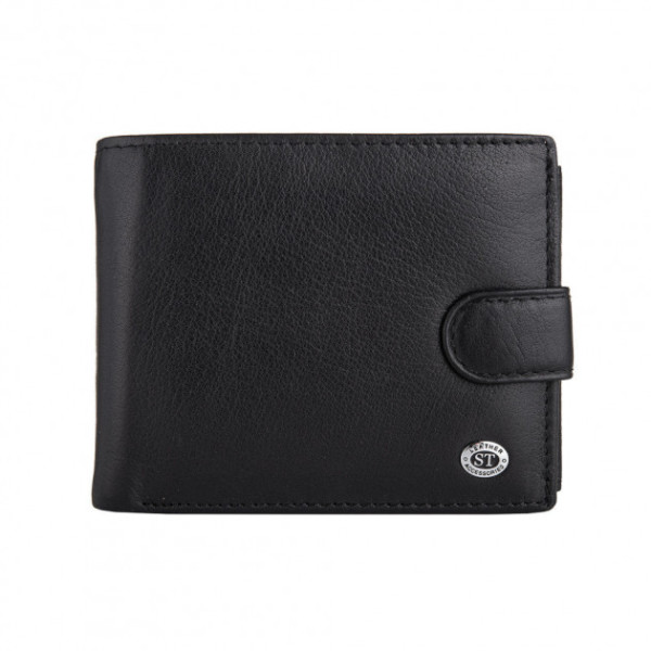 Мужской кожаный кошелек ST Leather (ST141) 98343 Черный