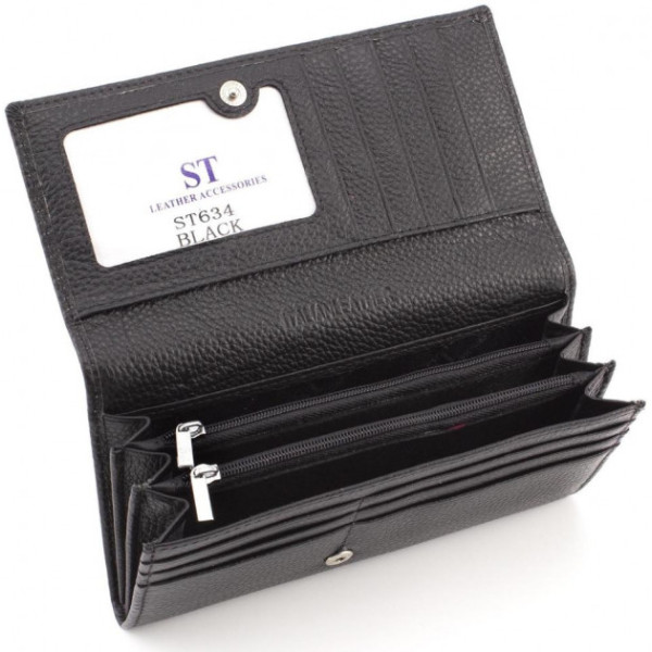 Женский кожаный кошелек ST Leather (ST634) 98561 Черный