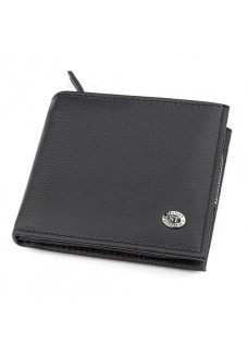 Мужской кошелек натуральная кожа ST Leather (ST154) 98383 Черный