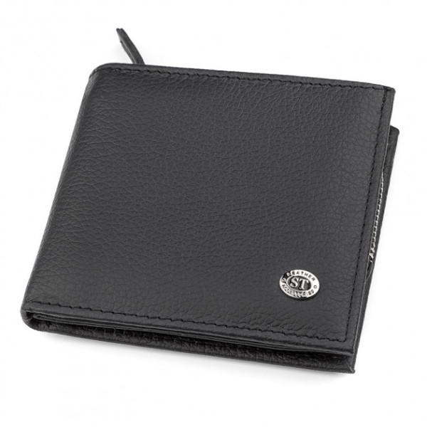 Мужской кошелек натуральная кожа ST Leather (ST154) 98383 Черный
