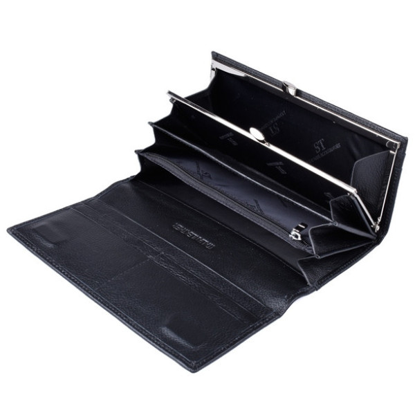 Женский кожаный кошелек ST Leather (ST150-1) 98368 Черный