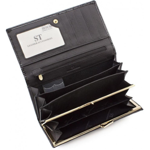 Женский кошелек из натуральной кожи ST Leather (S1001A) 98191 Черный