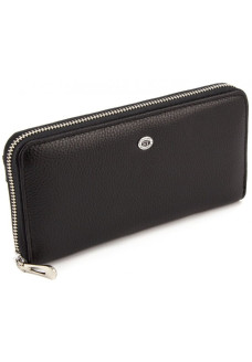 Клатч кошелек на молнии из кожи ST Leather (ST201) 98406 Черный