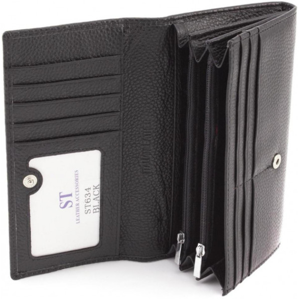 Женский кожаный кошелек ST Leather (ST634) 98561 Черный