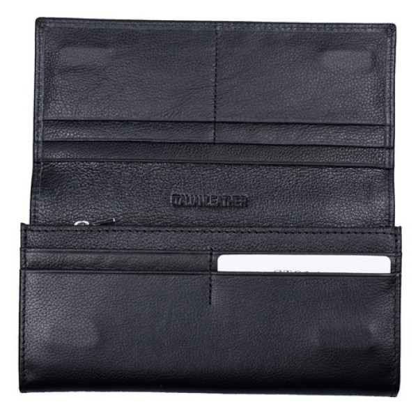 Женский кожаный кошелек на магнитах ST Leather (ST014) 98288 Черный