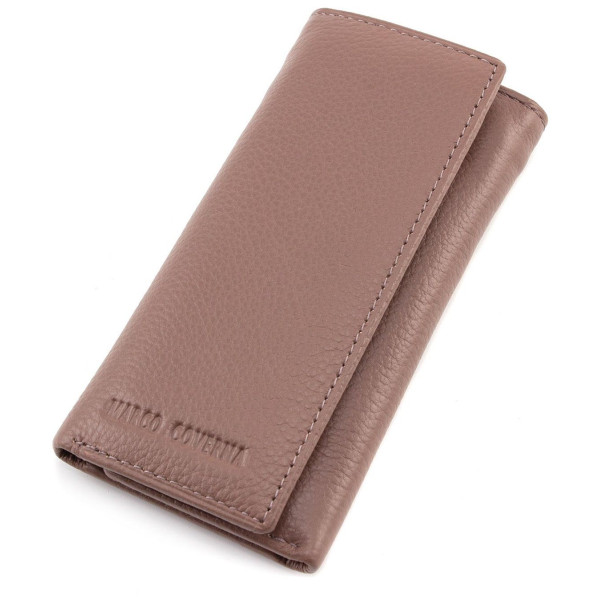Кошелёк женский из кожи с крючками для ключей Marco Coverna MC-5551-6 (JZ6673) розовый (пудра)