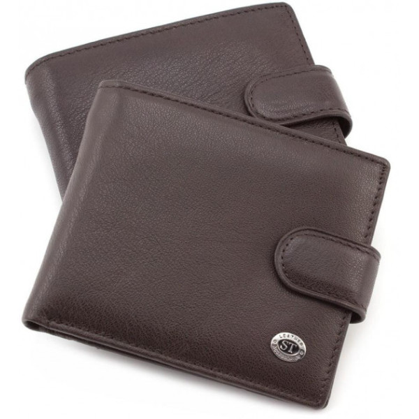 Мужской кожаный кошелек ST Leather (ST103) 98304 Коричневый