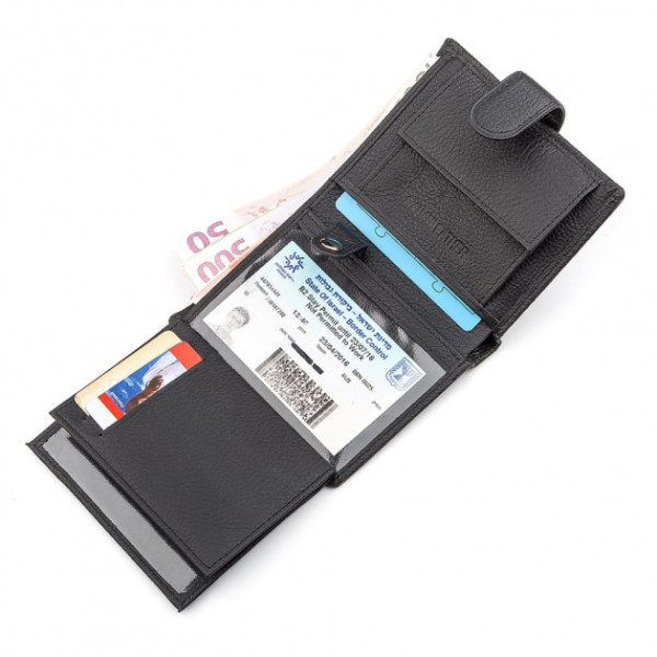Мужской кошелек натуральная кожа ST Leather (ST132) 98330 Черный