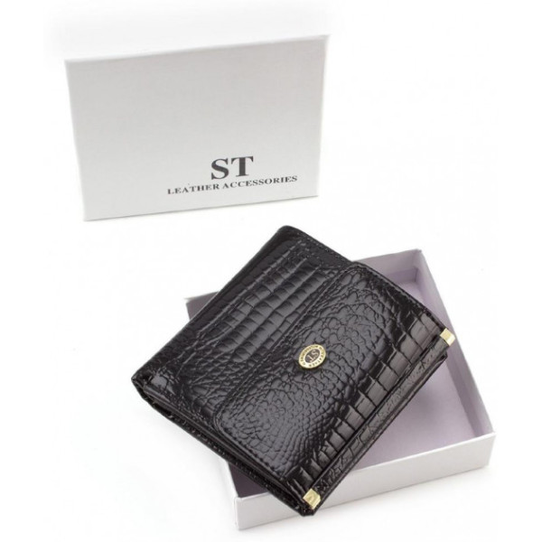 Жіночий шкіряний гаманець ST Leather (S1101A) 98199 Чорний
