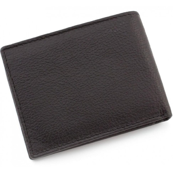 Чоловічий гаманець з натуралной шкіри ST Leather (ST-8) 98564 Чорний