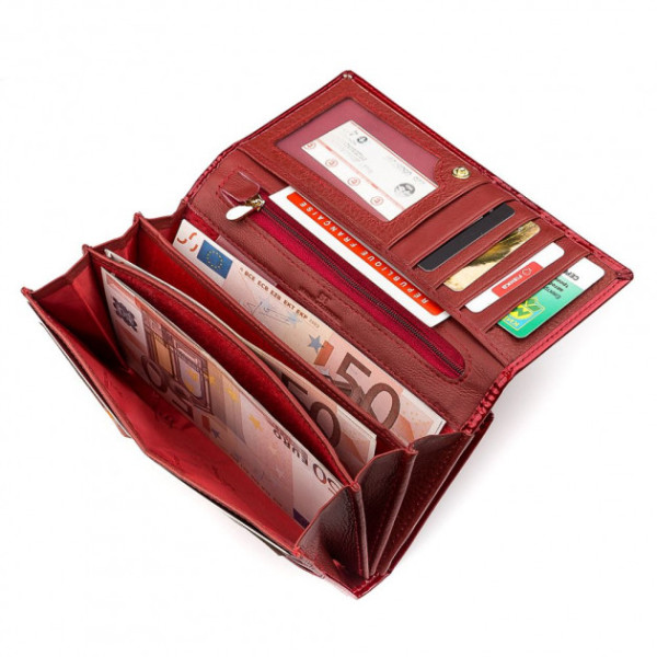 Кошелек женский кожаный ST Leather (S3001A) 98229 Красный насыщенный