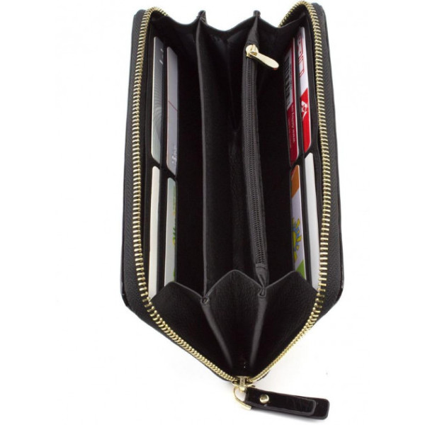 Жіночий гаманець з натуральної шкіри ST Leather (S4001A) 98234 Чорний