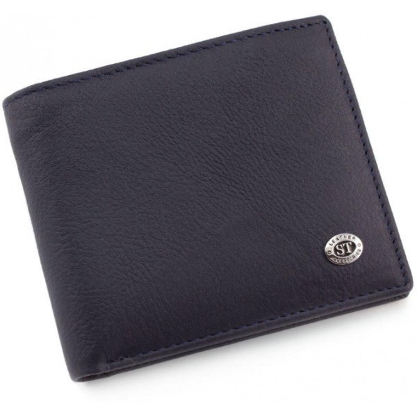 Мужской кошелек из натуралной кожи ST Leather (ST-3) 98438 Синий