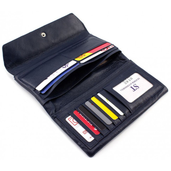 Клатч- кошелек кожаный ST Leather (ST42) 98487 Синий