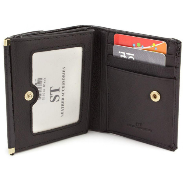 Жіночий шкіряний гаманець ST Leather (S1101A) 98199 Чорний