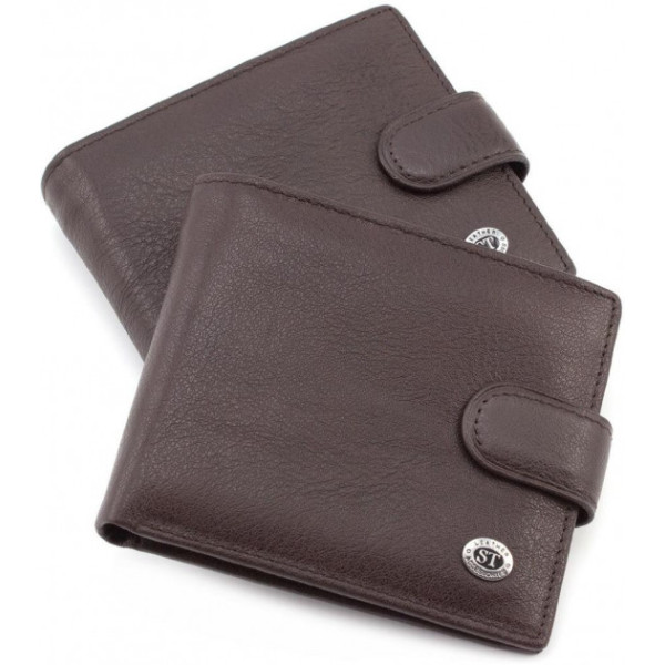 Мужской кожаный кошелек ST Leather (ST104) 98308 Коричневый