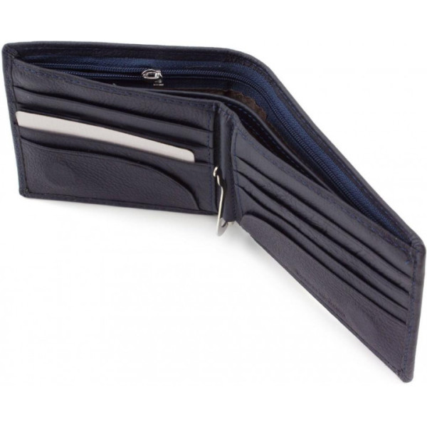 Мужской кошелек из натуралной кожи ST Leather (ST-3) 98438 Синий