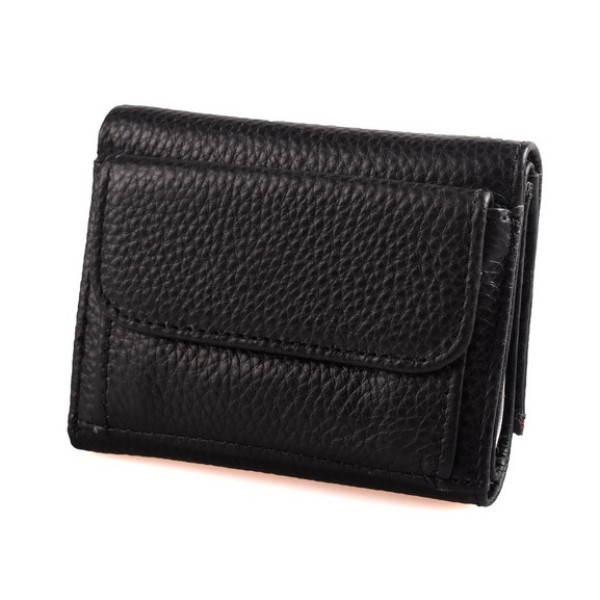 Женский кожаный кошелек складной маленький ST Leather (ST440) 98522 Черный