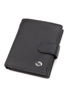 Мужской кошелек натуральная кожа ST Leather (ST132) 98330 Черный