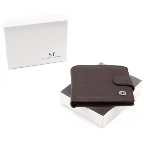 Мужской кожаный кошелек ST Leather (ST104) 98308 Коричневый