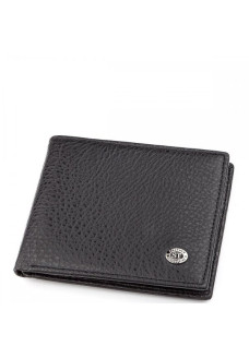 Мужской кожаный кошелек ST Leather (ST160) 98397 Черный