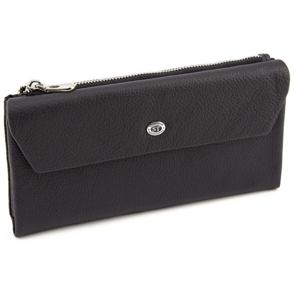 Клатч- гаманець шкіряний ST Leather (ST42) 98486 Чорний