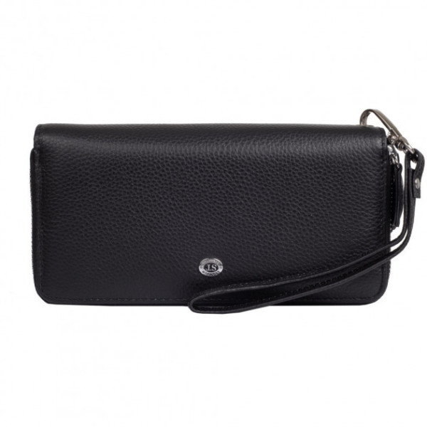 Клатч кошелек на две молнии кожаный ST Leather (ST238-2) 98426 Черный