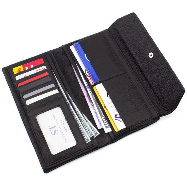Клатч- гаманець шкіряний ST Leather (ST42) 98486 Чорний