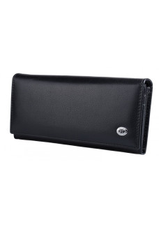 Женский кожаный кошелек на магнитах ST Leather (ST014) 98288 Черный