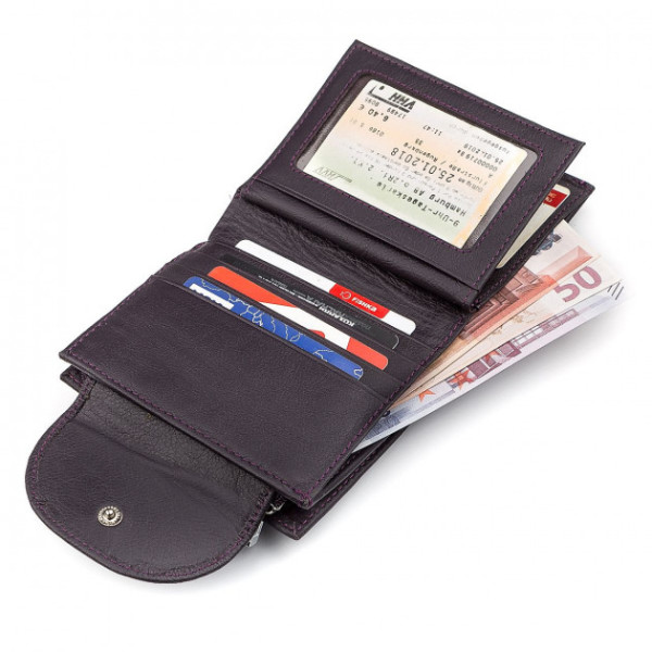 Гаманець жіночий зі шкіри ST Leather (ST410) 98462 Фіолетовий