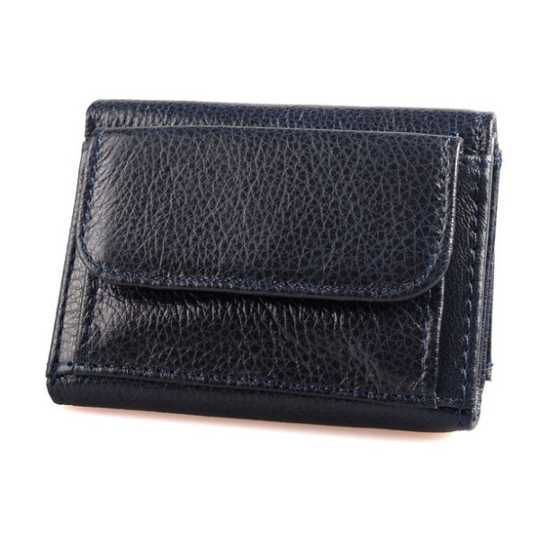 Жіночий шкіряний гаманець складаний маленький ST Leather (ST440) 98517 Синій