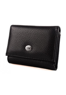 Женский кожаный кошелек складной маленький ST Leather (ST440) 98522 Черный