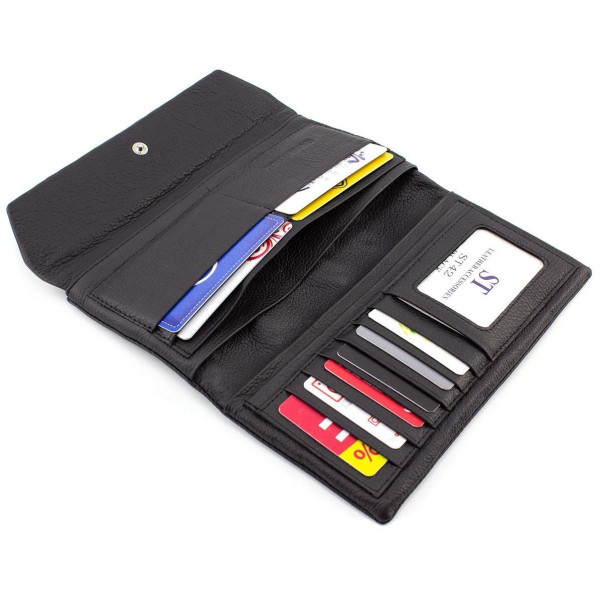Клатч- гаманець шкіряний ST Leather (ST42) 98486 Чорний