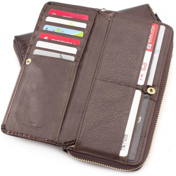 Жіночий гаманець з натуральної шкіри ST Leather (S7001A) 98270 Коричневий